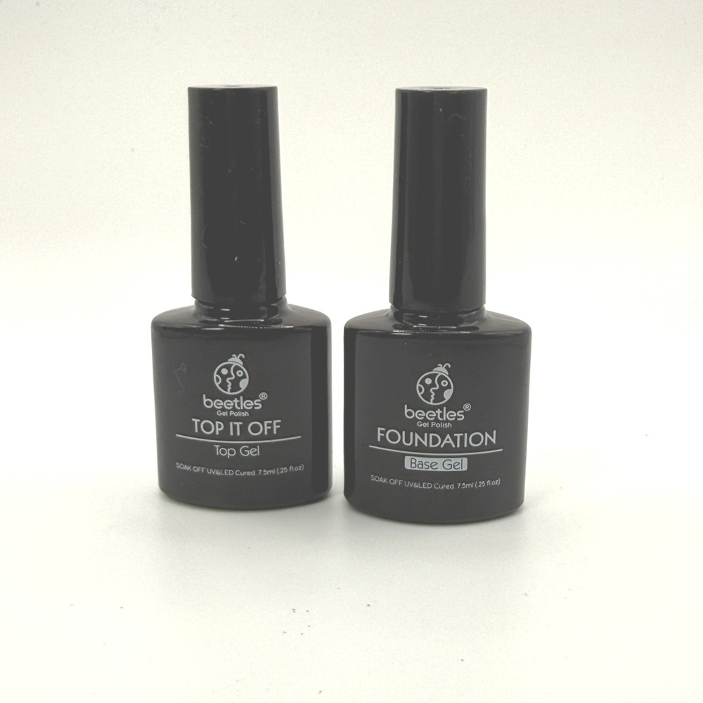 Beetles Gel Polish Base‎ and Top Coat Set Women 7.5ml Clear UV LED Soak Off